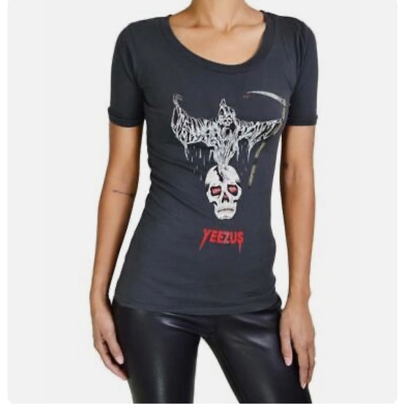 Yeezus Pacsun Women's T-Shirt Reaper Skull Sheer Shirt S - Picture 1 of 1